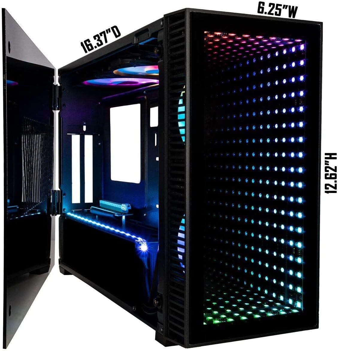 CUK Continuum Mini ITX Gaming Barebone Desktop Case with 120mm Liquid CPU Cooler and 650W Power Supply