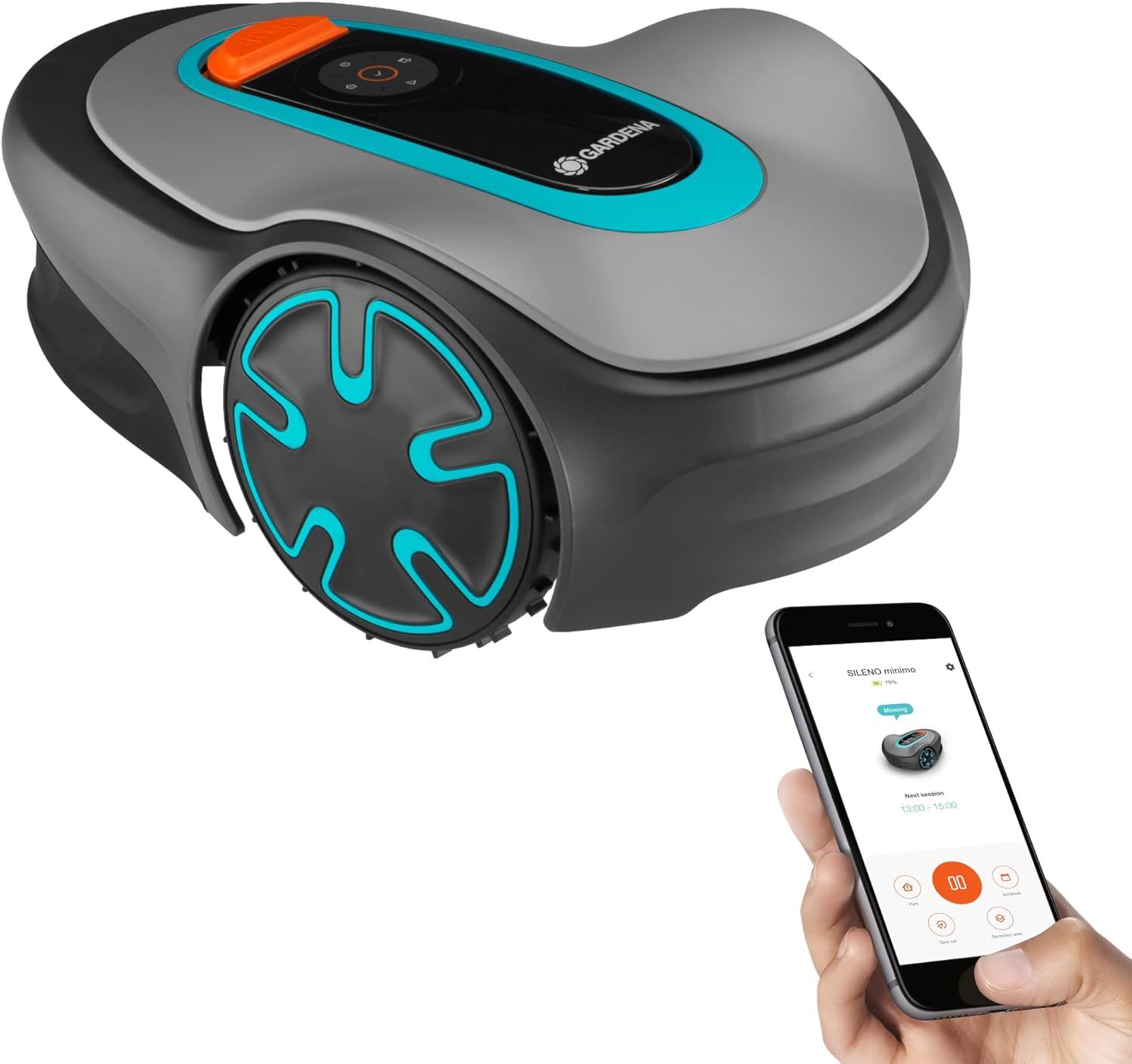 Gardena 15002-41 SILENO City 5400 sq ft Robotic Lawn Mower, Grey