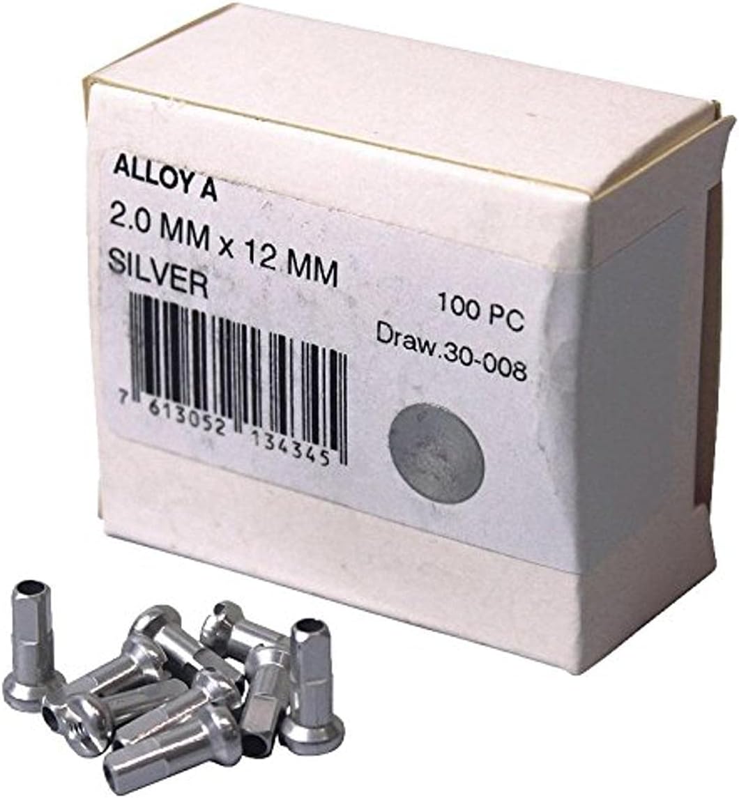 DT Swiss 14G Alloy Nipple Spoke (Box of 100) Pack of 2