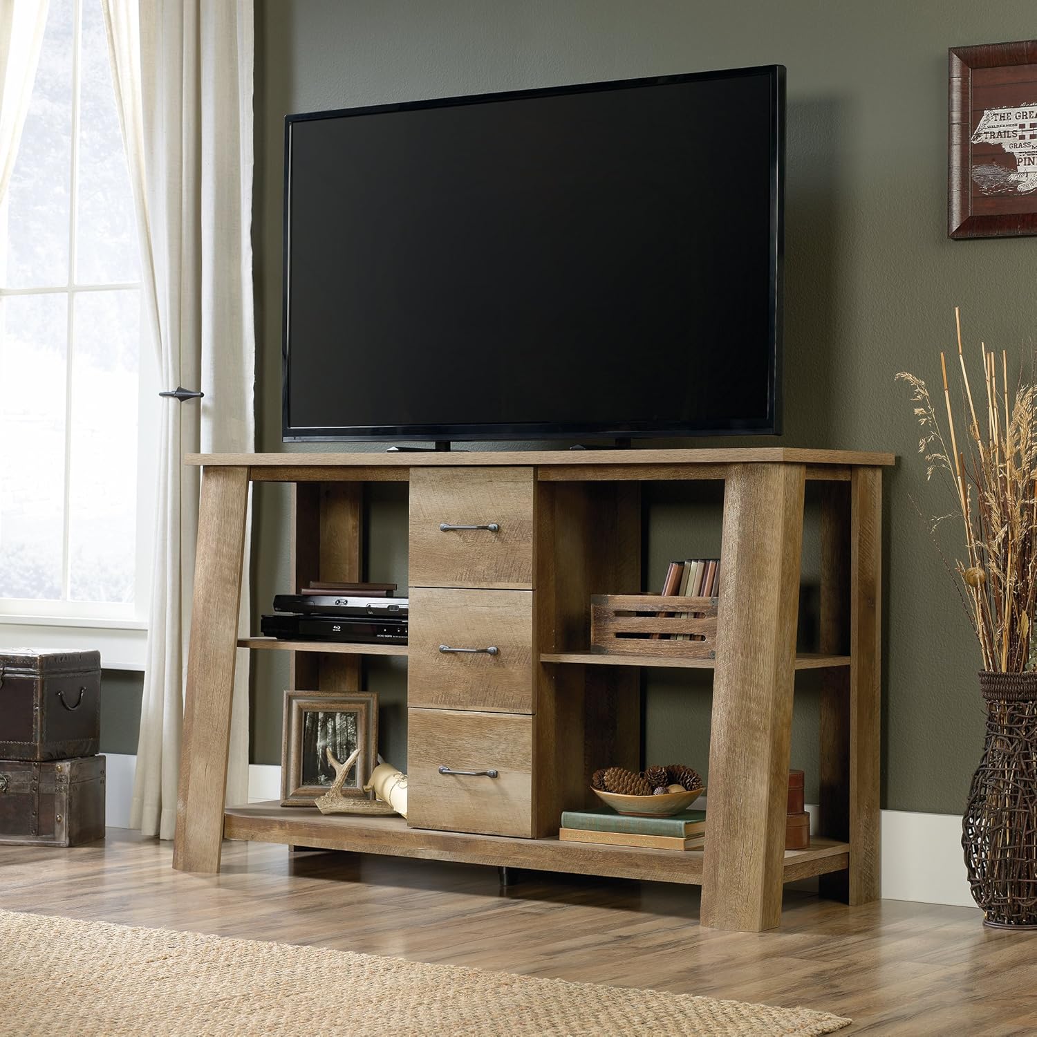 Sauder Boone Mountain Credenza, For TV's up to 60