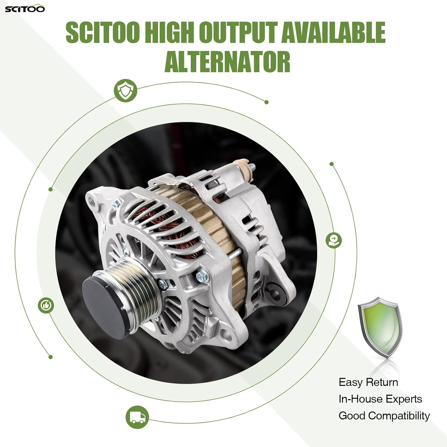 SCITOO Alternator Fit for Dodge 1.8L 2.0L 2.4L A2TJ0481 VMT0194 CW 115Amp