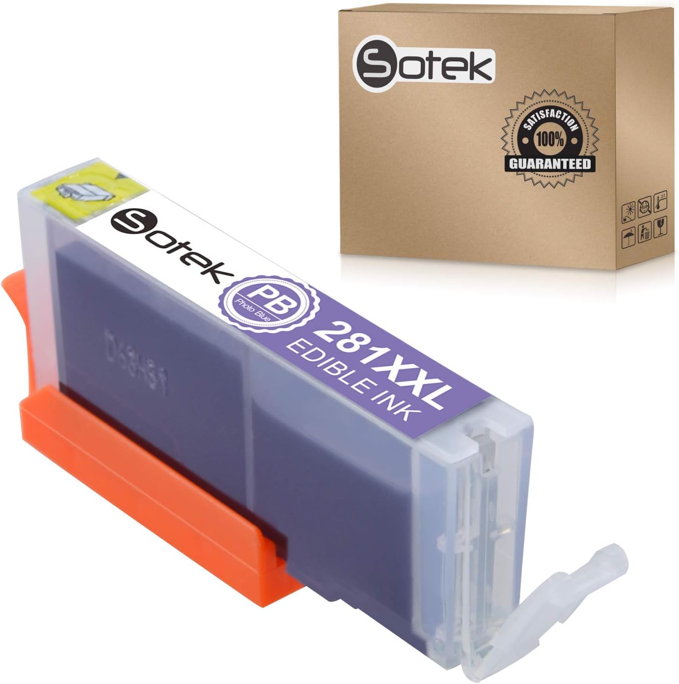 Sotek 280XL 281XL 280 281 C A K E Ink Cartridges, Work with PIXMA TR7520 TR8520 TR8620 TS6120 TS6220 TS8120 TS8220 TS9120 TS9520 TS9521C TS702 Printer (5 Pack, No Photo Blue) Pack of 2