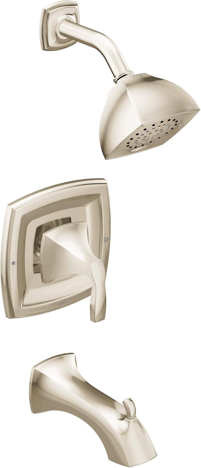 Moen T2693NL Voss Posi-Temp Pressure Balancing Tub and Shower Trim Kit, Valve Required, Polished Nickel