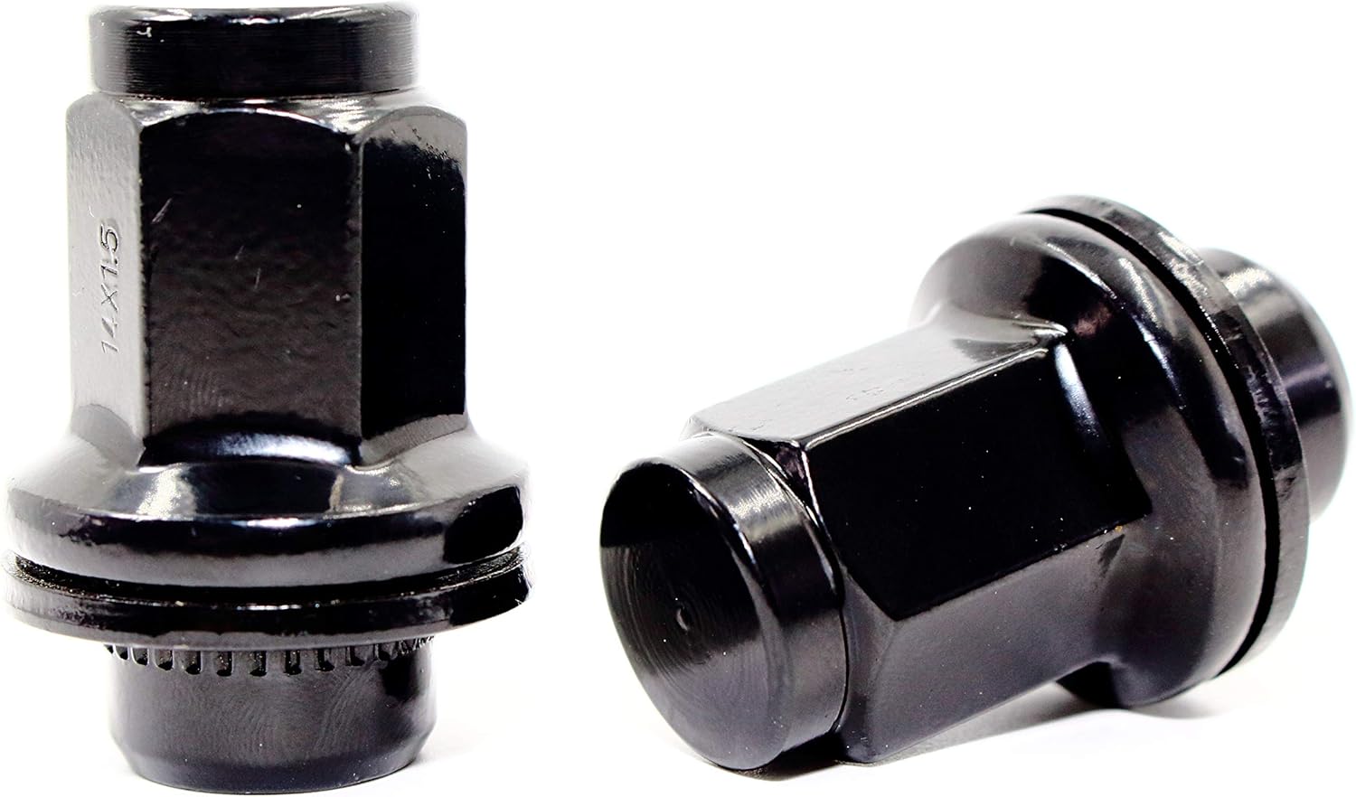 Set of 20 Veritek 14x1.5mm OEM Style Factory 1.80 Inch 7/8 22mm Hex Mag Washer Replacement Black Lug Nuts for Toyota Sequoia Landcruiser Tundra Lexus LX Pack of 2