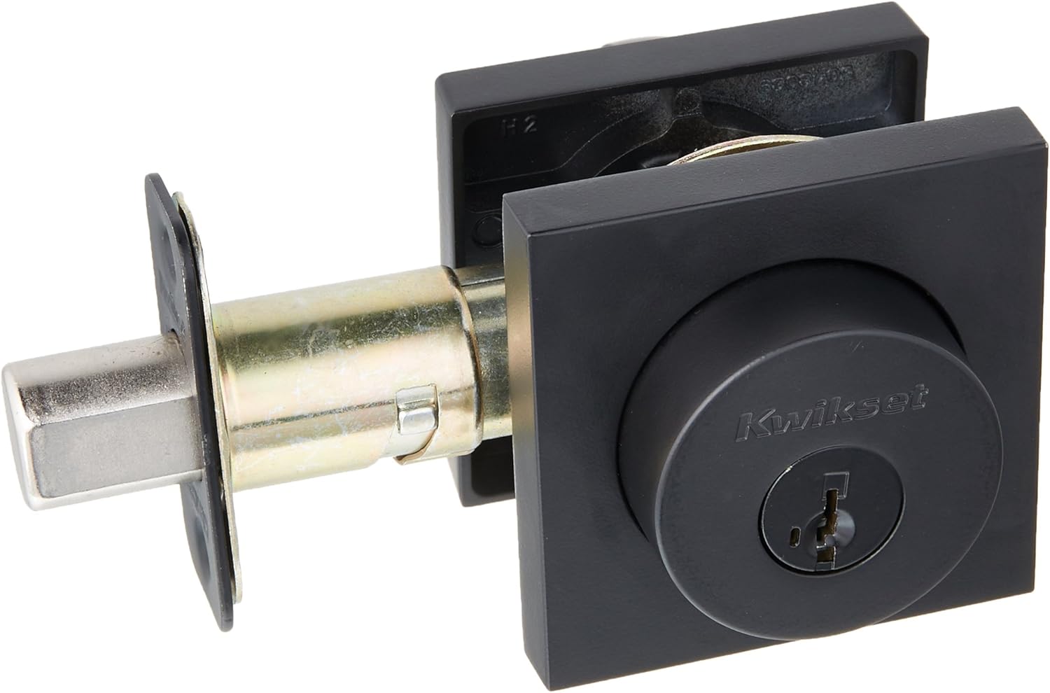 Kwikset 158SQT-S Halifax Single Cylinder Deadbolt with Smartkey Technology, Iron Black Pack of 2