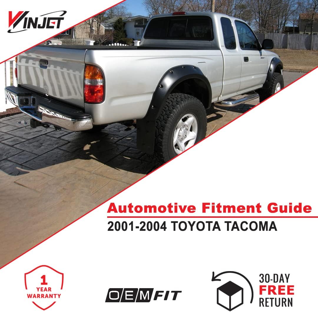 Winjet WJ20-0046-04 Tail Light (Black Housing/Clear Lens, Toyota Tacoma Altezza) Pack of 2