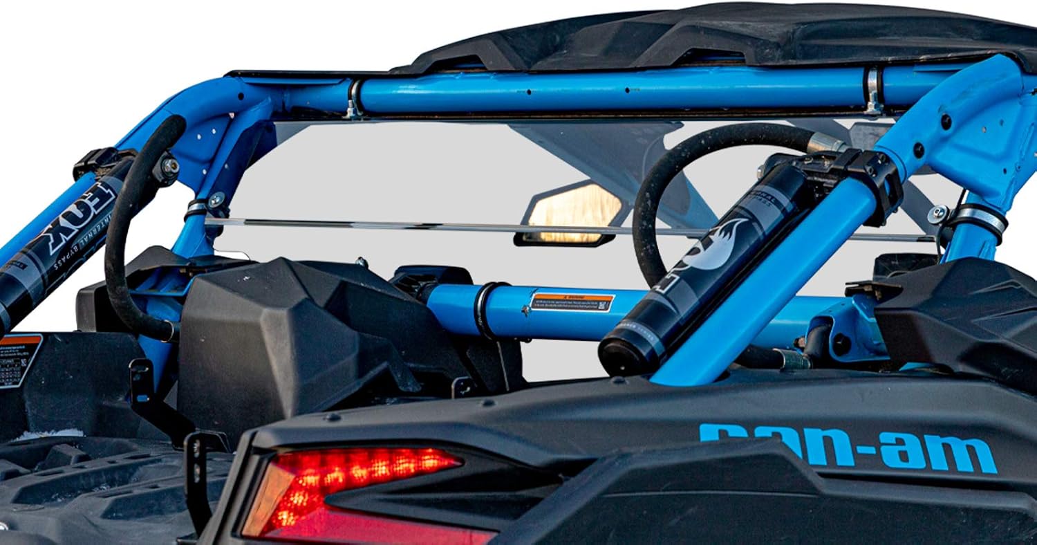 SuperATV Light Tint Rear Windshield for Can-Am Maverick X3 (See Fitment) | USA Made | Made of 1/4” Polycarbonate- 250x Stronger Than Glass | Easy to Install