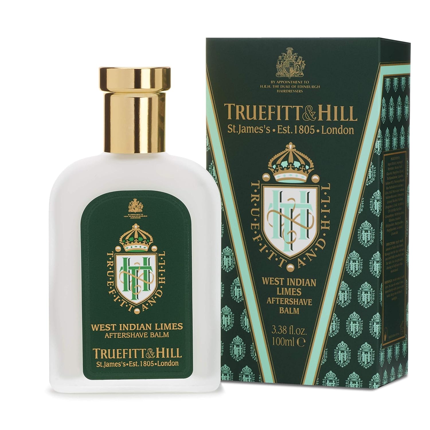 Truefitt & Hill Aftershave Balm - West Indian Lime | Rich, Soothing Moisturiser for All Skin Types, 3.38 ounces Pack of 2