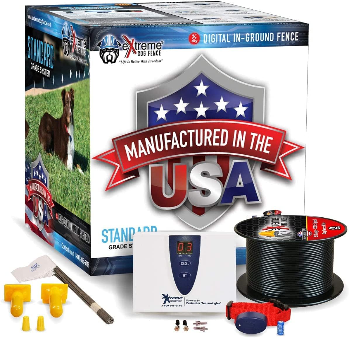 Underground Electric Dog Fence Premium - Standard Dog Fence System for Easy Setup and Superior Longevity and Continued Reliable Pet Safety - 1 Dog | 2000 Feet Standard Dog Fence Wire