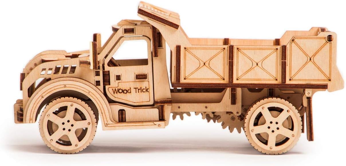 Wood Trick Big Rig Truck + Pickup + American Truck Bundle - 3D Wooden Puzzle Kits - Car Wooden Model Kits to Build