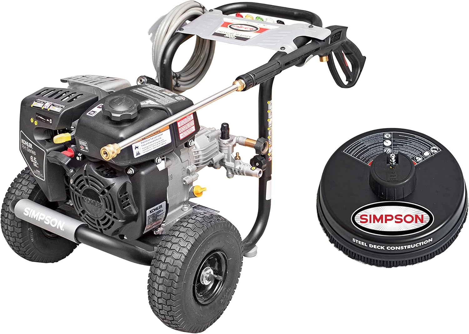 SIMPSON Cleaning MS60763-S MegaShot Gas Pressure Washer Powered by Kohler RH265, 3100 PSI at 2.4 GPM + Simpson Cleaning 41030- 3/8
