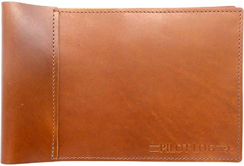 Leather Professional Pilot Logbook Cover (Saddle) Pack of 2