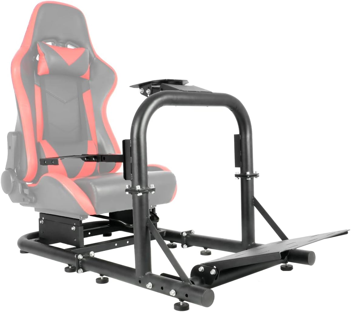 Marada Racing Cockpit Frame for G25 G27 G29 G920 T500 FANTEC T3PA/TGT Height Adjustable Racing Shifters,Seat and Pedals Not Include