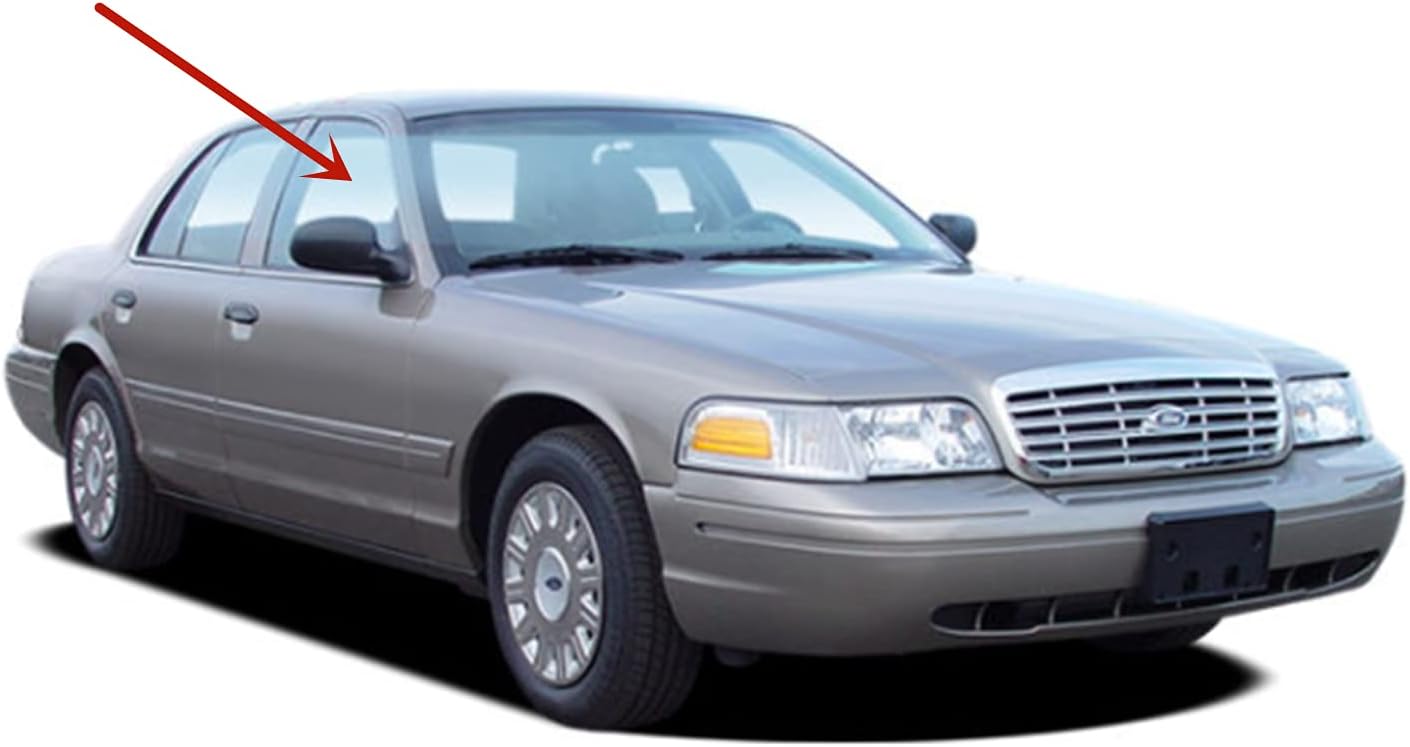 NAGD Passenger Right Side Front Door Window Door Glass Compatible with Mercury Grand Marquis/Mercury Marauder 1992-2011 Models Pack of 2