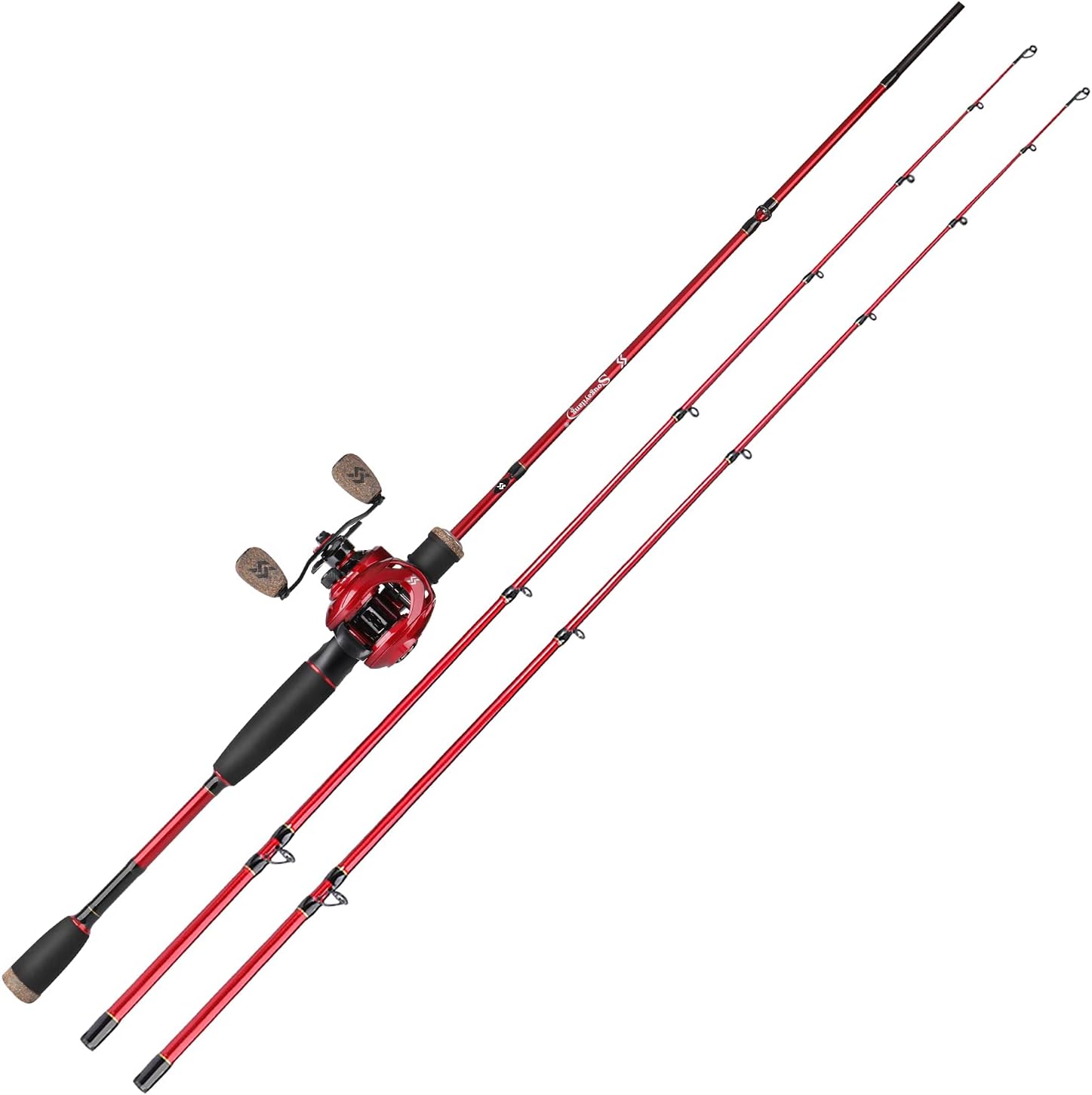 Sougayilang Baitcaster Combo, Lightweight Baticasting Combo, 2 Pieces M/MH Baitcasting Rod Combo, 5.9FT/6.9FT Fishing Rod and Reel Combo