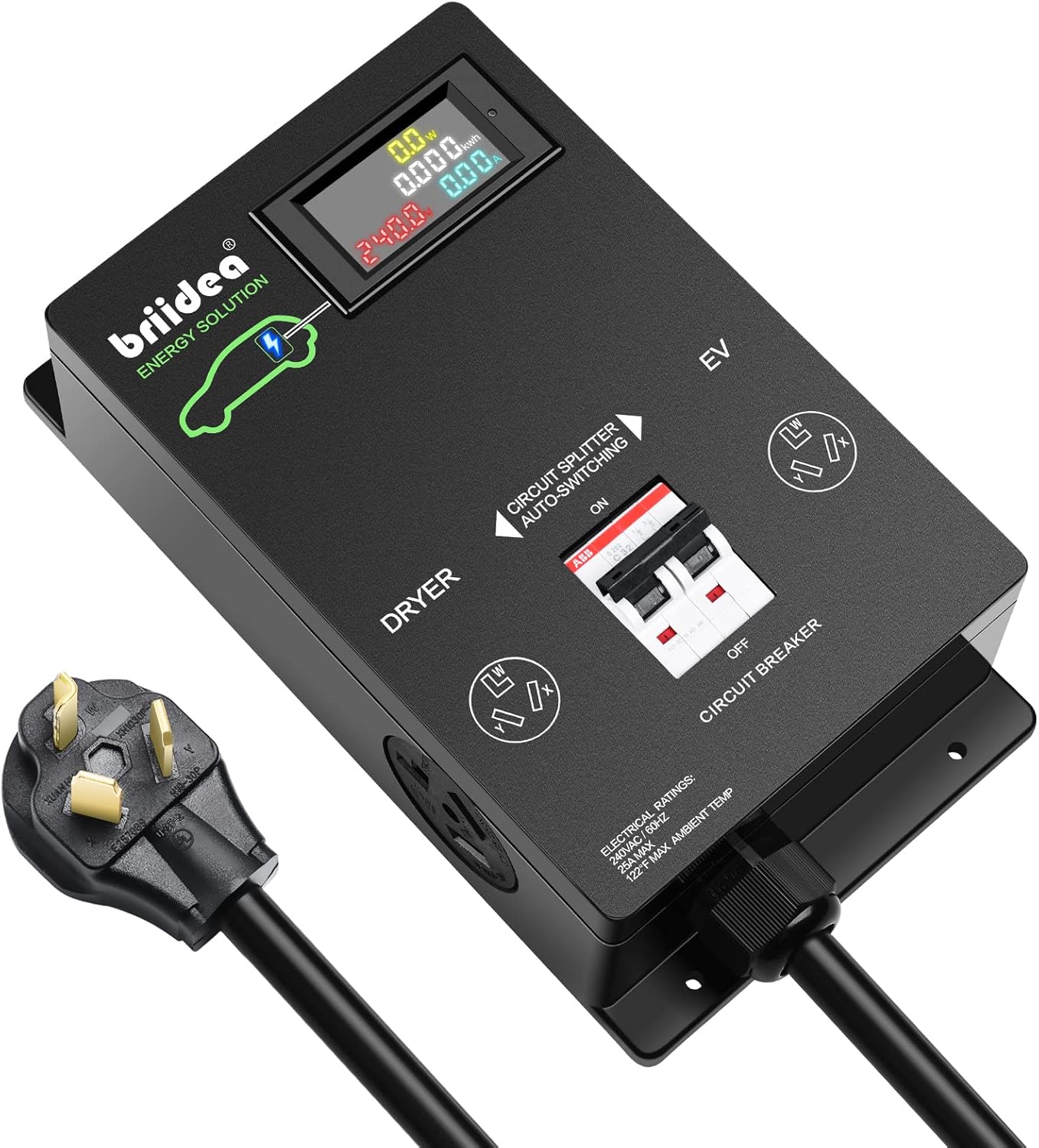 Briidea Automatic Power Switch for Dryer and EV, Fast Charge Your EV, NEMA 10-30