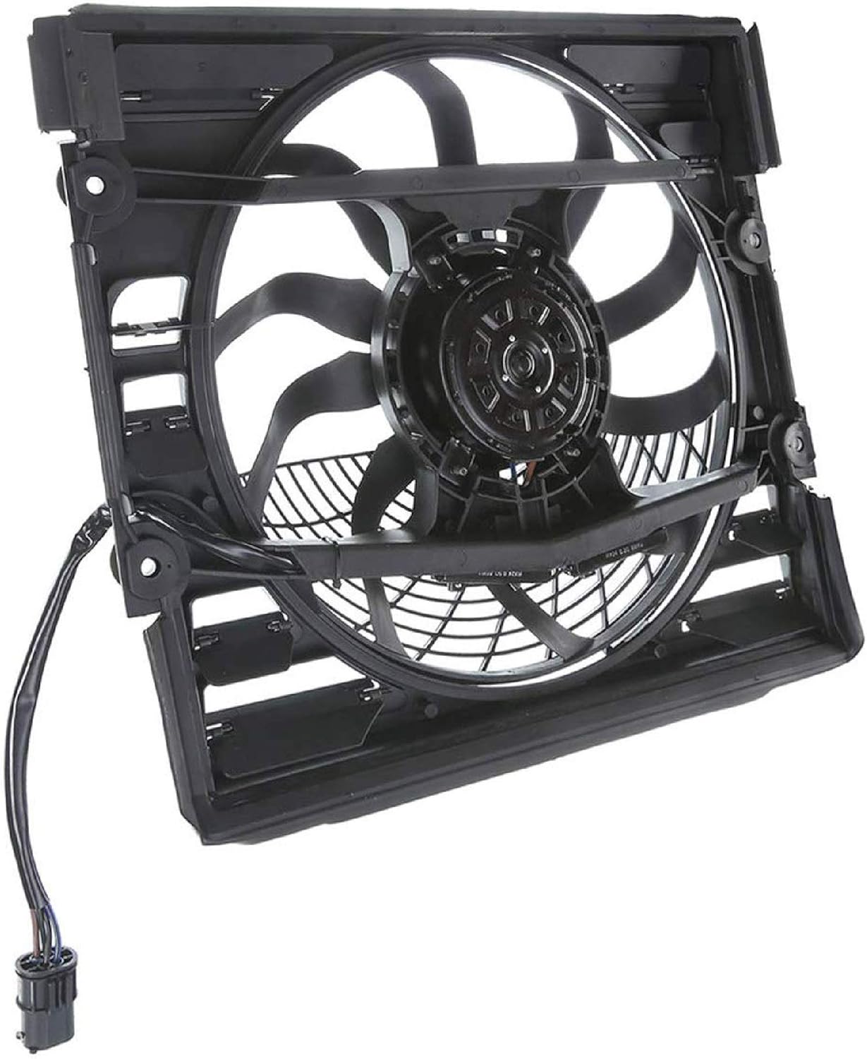 BOXI 621-209 Right Passenger Side A/C Condenser Fan Assembly Replacement for B-M-W E38 740i 1997-1998 / B-M-W 740iL 1996 1997 1998 / B-M-W 750iL 1996 1997 1998 Replaces 64548380774 64548369070 FA70741