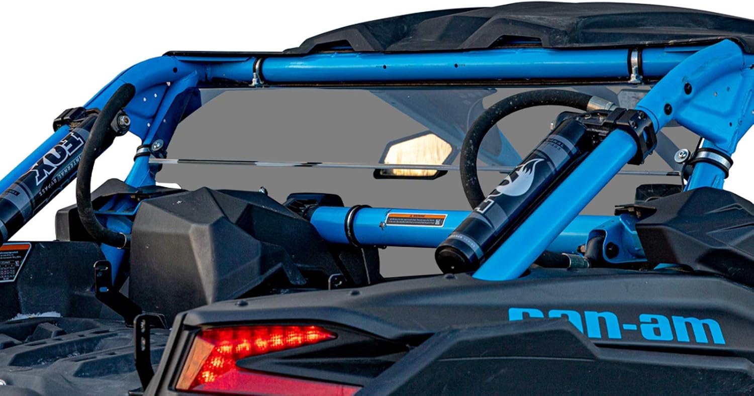 SuperATV Light Tint Rear Windshield for Can-Am Maverick X3 (See Fitment) | USA Made | Made of 1/4” Polycarbonate- 250x Stronger Than Glass | Easy to Install