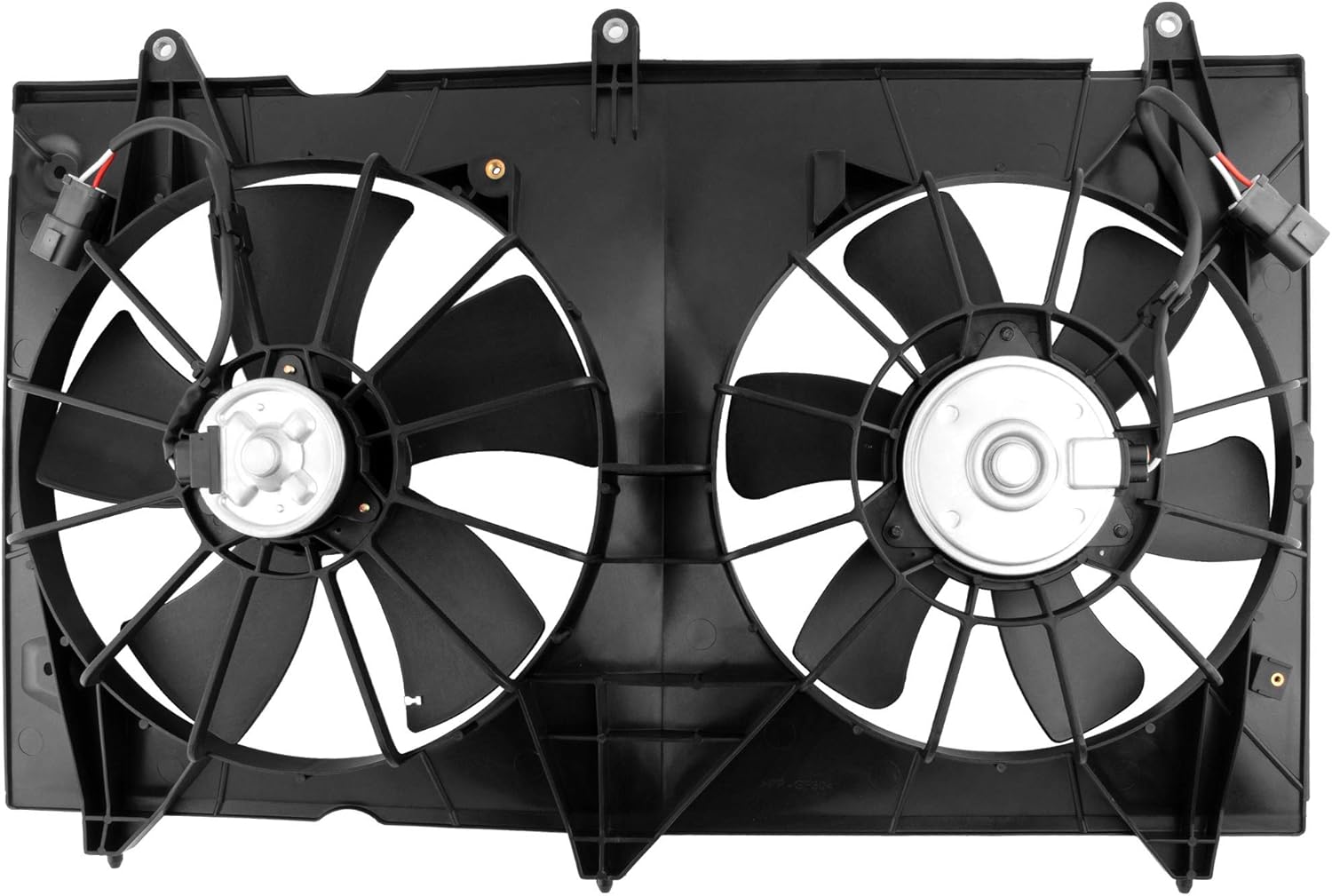 BOXI 620-225 Dual Radiator Condenser Cooling Fan Motor Compatible with 2003 2004 2005 2006 2007 Honda Accord EX LX DX 2.4L (4Cyl, Manual/Automatic Transmission) Replaces 19015RAAA01