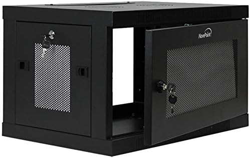 NavePoint 6U Wall Mount Rack Enclosure Server Cabinet 16.5 Inch Deep, Switch-Depth Perforated Door Lock