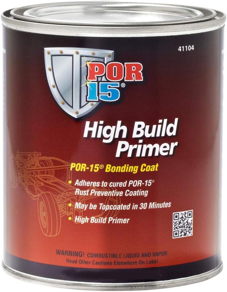 POR-15 High Build Primer - 1 gl. - Sandable Bonding Coat | Fills in Minor Imperfections | Single Component Formula Pack of 2