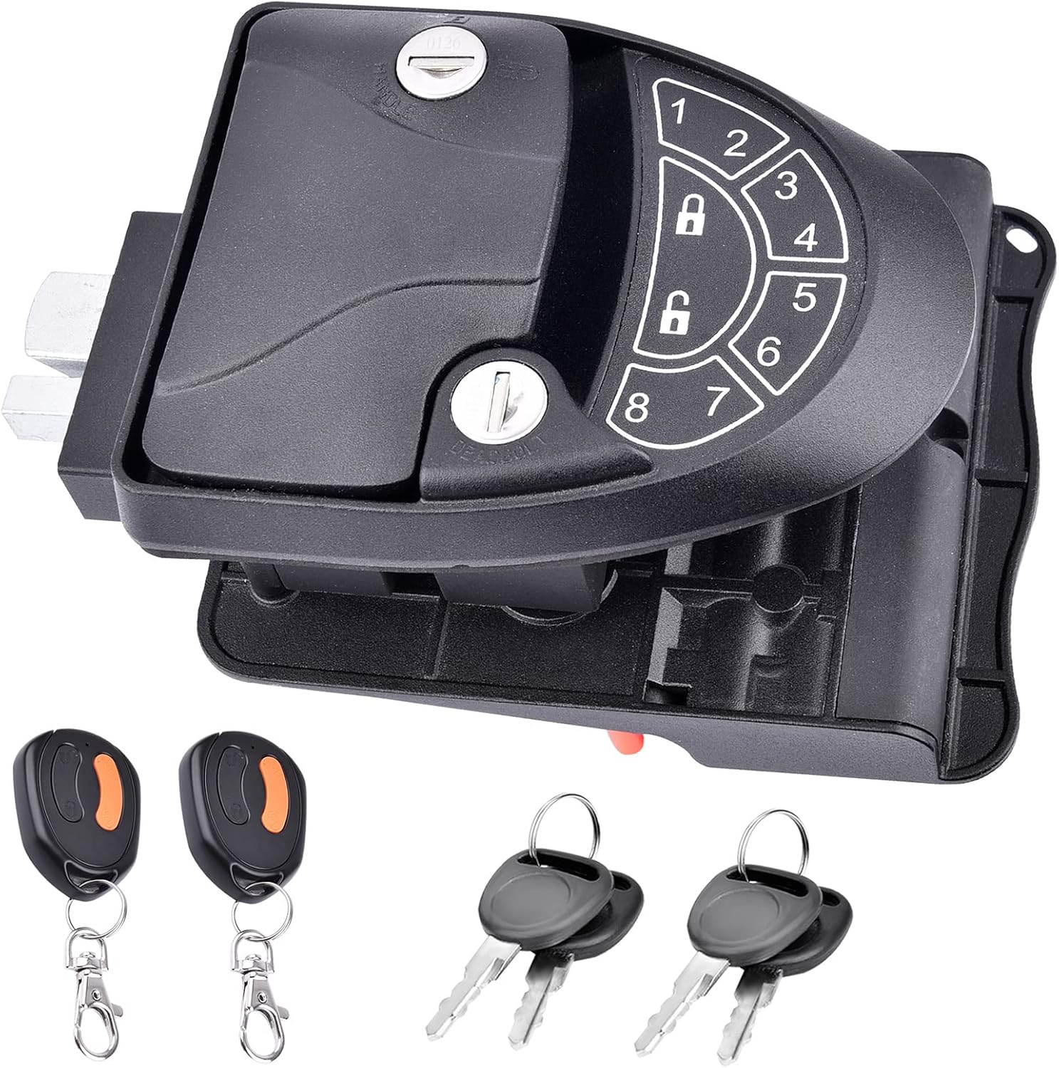 RVLIBRO by RISTOW RV Keyless Entry Door Lock - Waterproof & Shockproof RV Door Lock 2 Key Fobs and Backlit Keypad 100% Metal RV Door Lock with Install Tools for Travel Trailer Camper