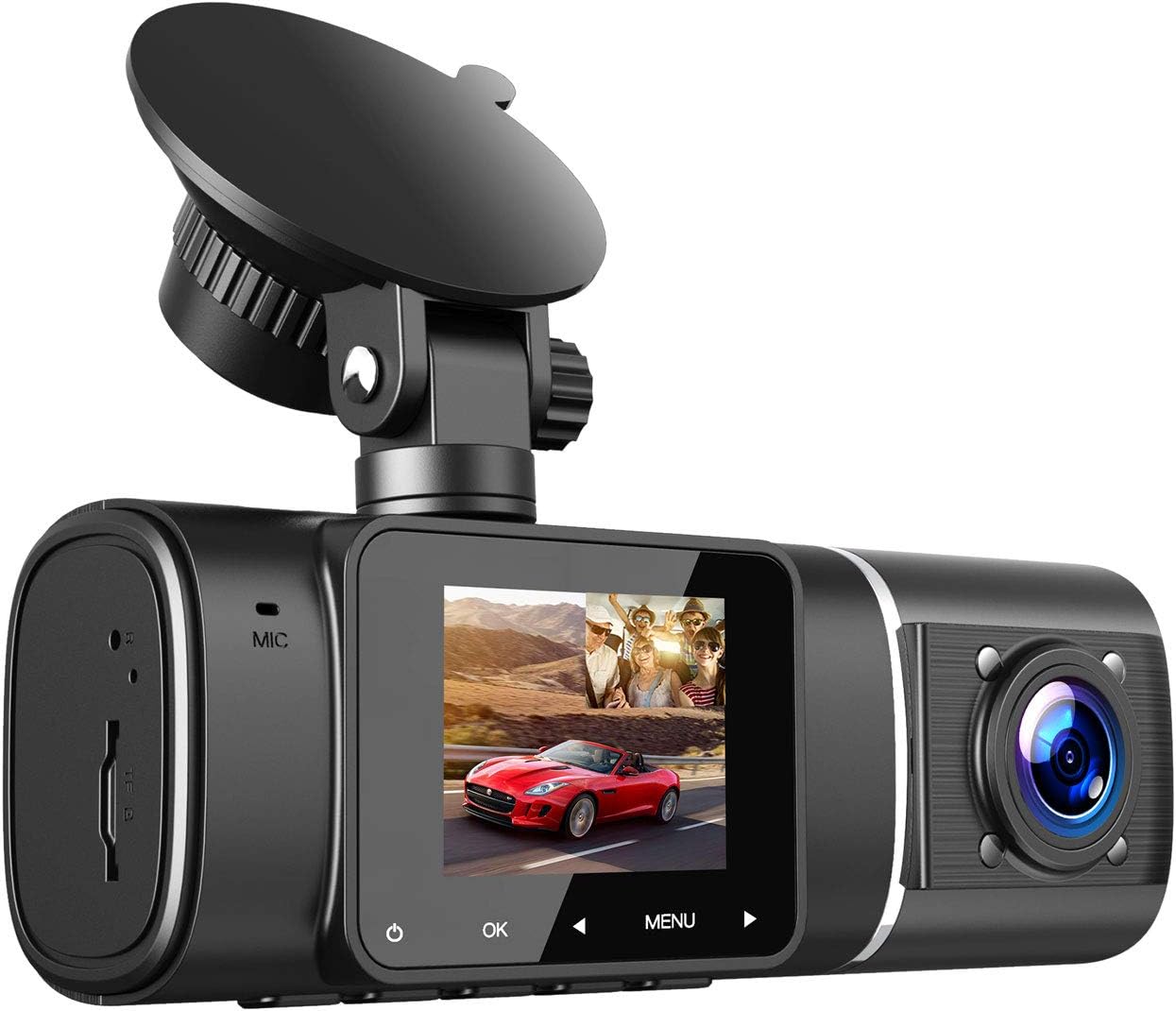 Dual Dash Cam for Cars 1080P+720P FHD Dash Camera Front and Inside Car Camera IR Night Vision G-Sensor Parking Mode Motion Detection Loop Recording Pack of 2