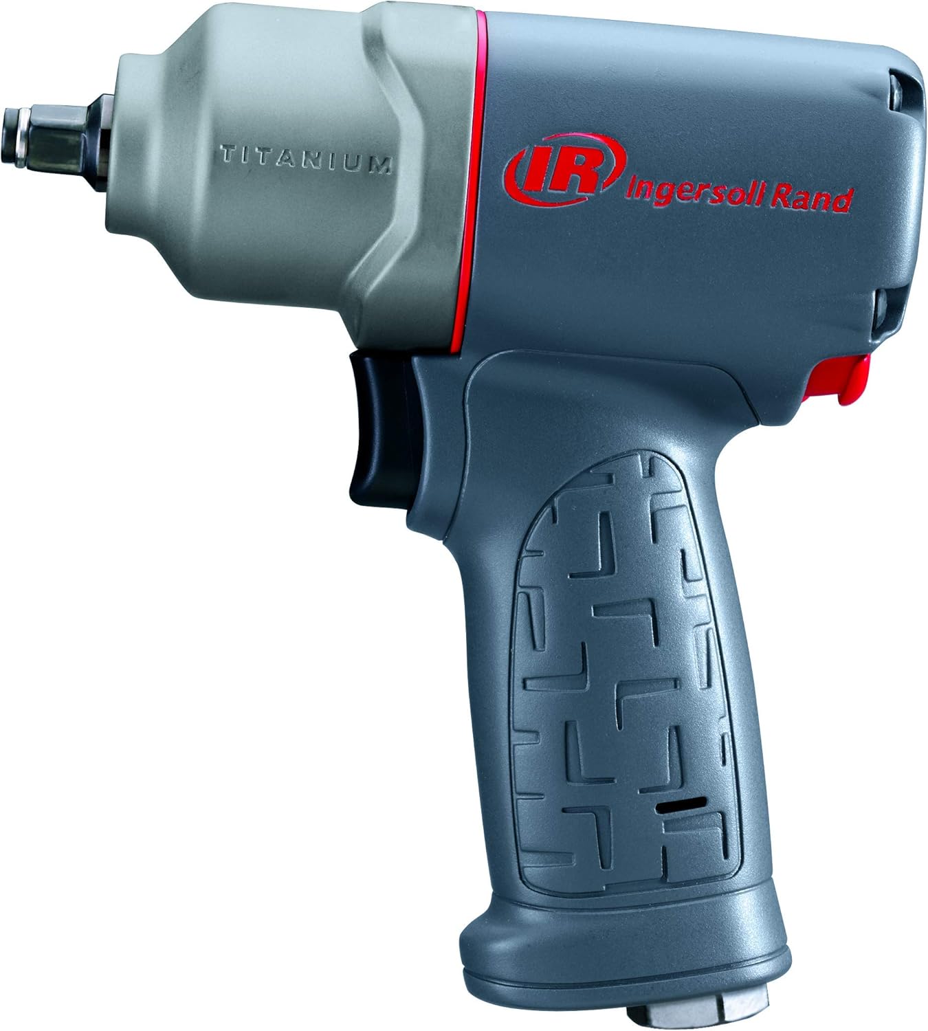Ingersoll Rand 2115QTiMAX 3/8” Drive Air Impact Wrench, Quiet Tool, Lightweight 2.5 lb Design, Powerful Reverse Torque Output Up to 300 ft lbs, 7 Vane Motor, Max Control, Gray