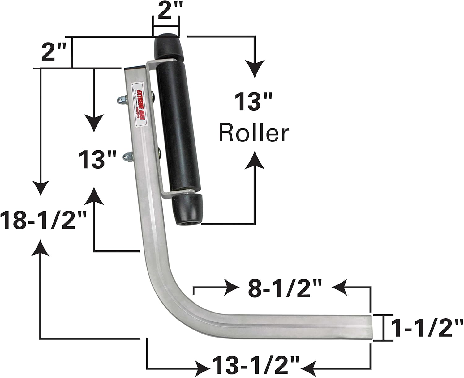Extreme Max 3005.3822 Heavy-Duty Roller Guide-On System