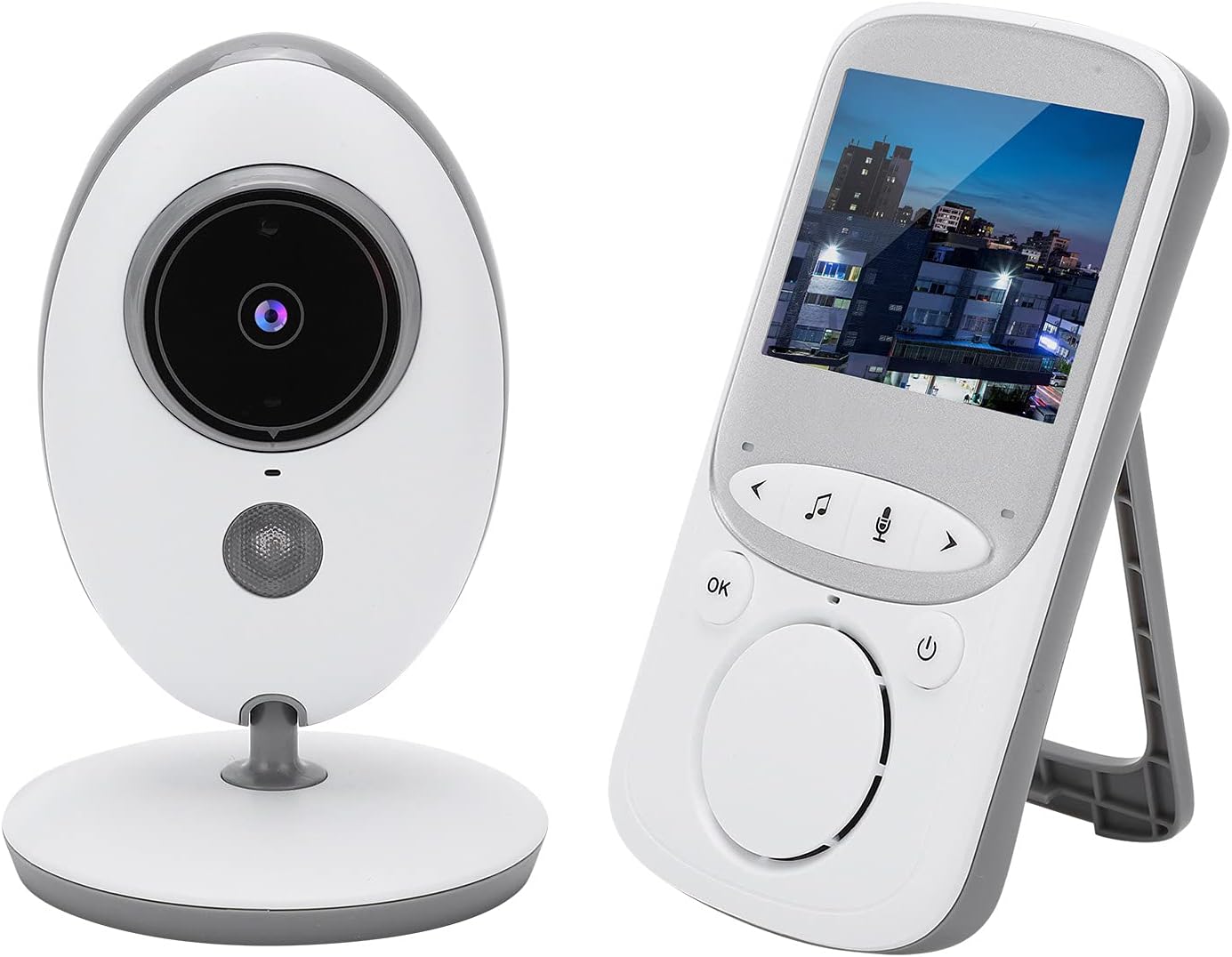 2.4in HD Baby Video Monitor with Temperature Sensor Infrared Night Vision Two-way Intercom Baby Monitor Digital Baby Monitor(US)