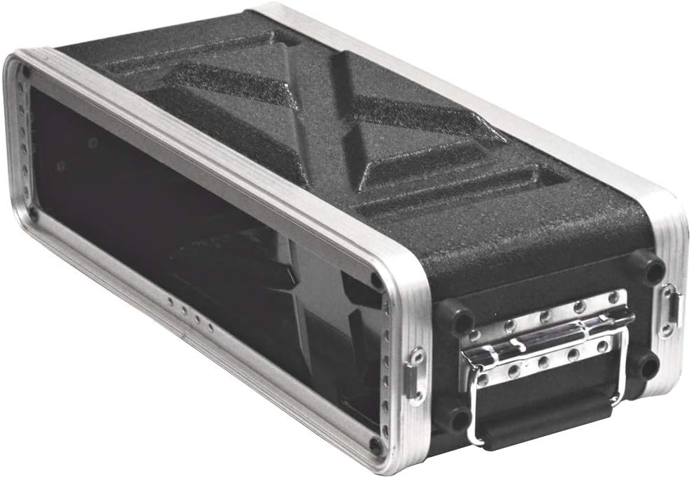Seismic Audio - SALWR2S - Lightweight 2 Space Compact ABS Rack Case - 2U PA DJ Amp Effects Shallow Rack Case