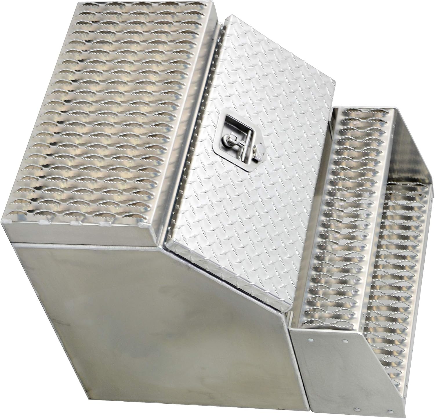 Heavy Duty Aluminum Semi Truck Side Storage Saddle Step Box / 24