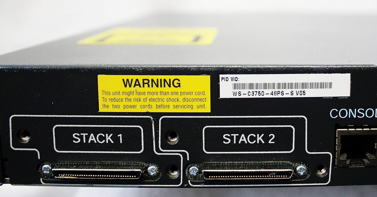 Cisco WS-C3750-48PS-S Catalyst 3750-48PS Stackable Ethernet Switch - 48 x 10/100Base-TX LAN