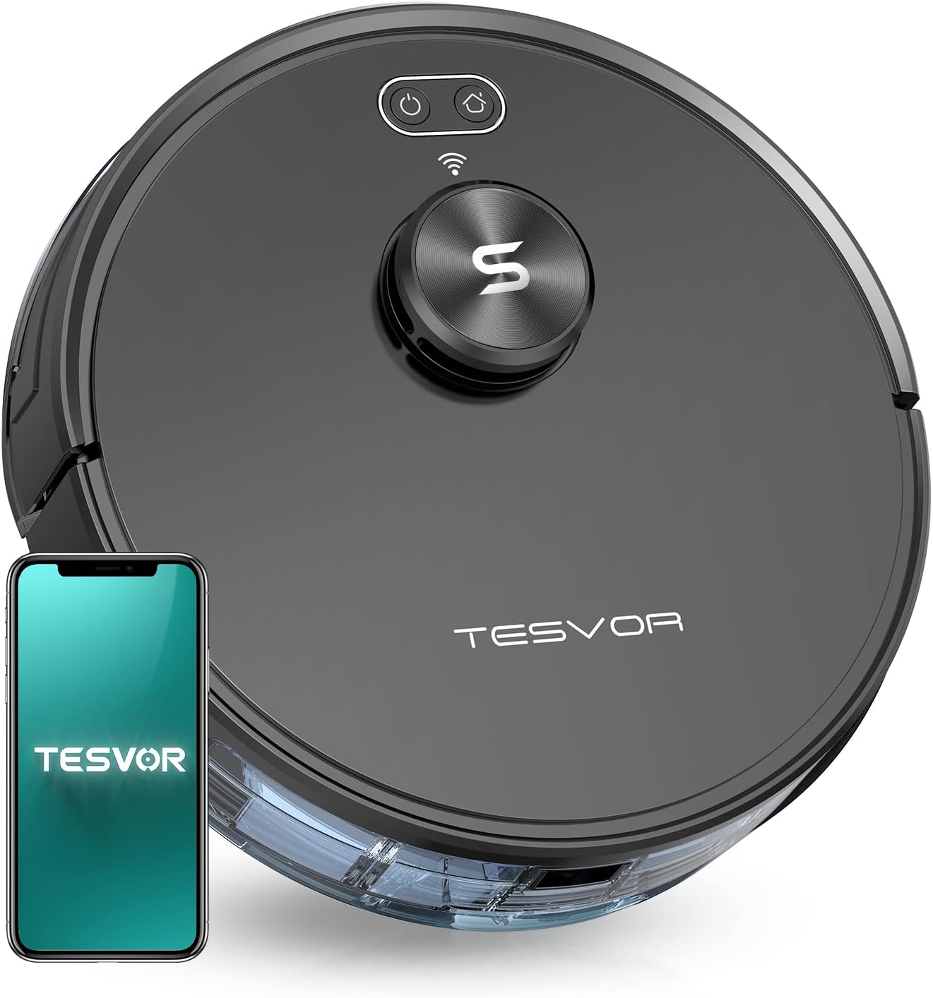 Robot Vacuum Cleaner, Tesvor S6 Robotic Vacuum and Mop with Lidar Navigation, 2700Pa Powerful Suction, No-go Zone, Wi-Fi, Self-Charging, Ideal for Pet Family, Hard Floors to Medium-Pile Carpets