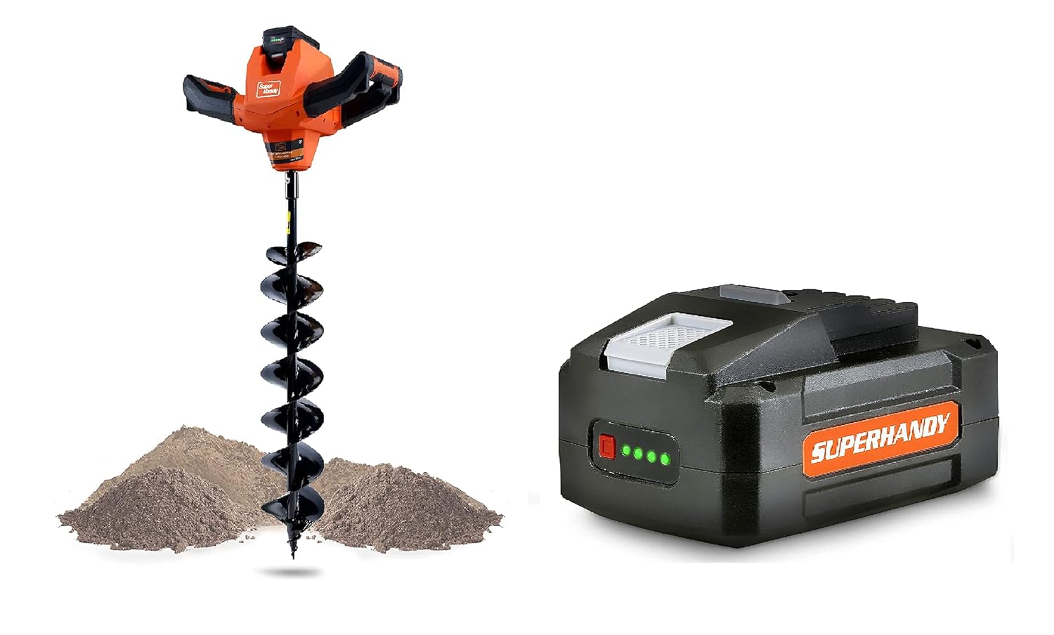 SuperHandy Earth Auger Power Head w/Steel 6