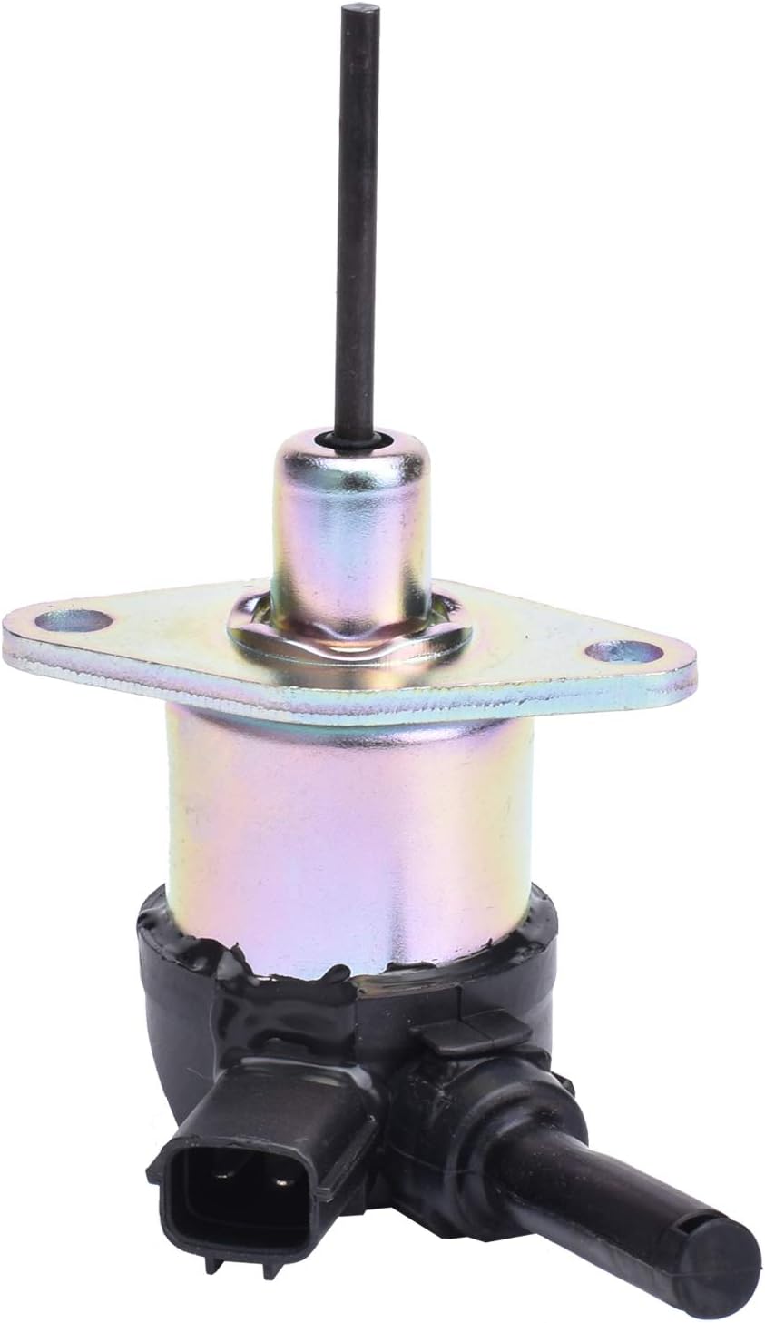 MaySpare Fuel Shut Off Solenoid 1A021-60010 1A021-60013 1A021-60015 1A021-60016 1A021-60017 for Kubota V2003 V2203 V2403 Tractor Mower Pack of 2