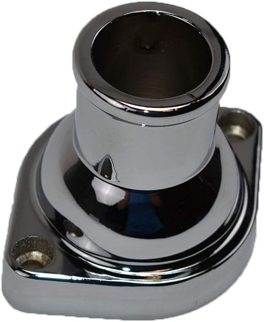A-Team Performance - Straight Water Neck Thermostat Housing Chrome Aluminum - Compatible with Chevrolet GM Pontiac LS LSX LS1 LS2 LS3 LS6 LS7 Pack of 2