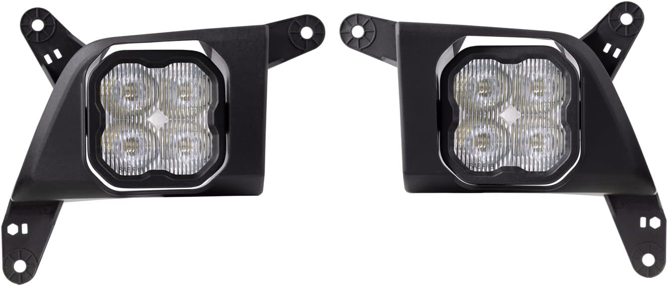 Diode Dynamics SS3 LED Fog Light Kit compatible with Chevrolet Silverado 1500 2019-2021, White SAE/DOT Fog Sport