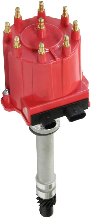 Ignition Distributor Compatible with 1987-1997 GMC Chevy 5.0L 5.7L 7.4L C/K Pickup Truck Van Big Blocks Small Blocks 305 350 454 HEI652R Red Cap Pack of 2