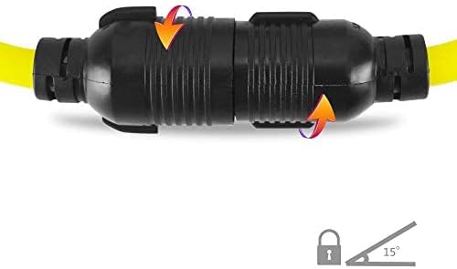 ACKING Extension Cord NEMA L14-30P to L14-30R SJTW 10GUAGE 3 Prong Generator Cord Adapter, Heavy Duty L14-30 Twist Locking Connector Outlet Generator Power Cord up to 7500W (50FT)