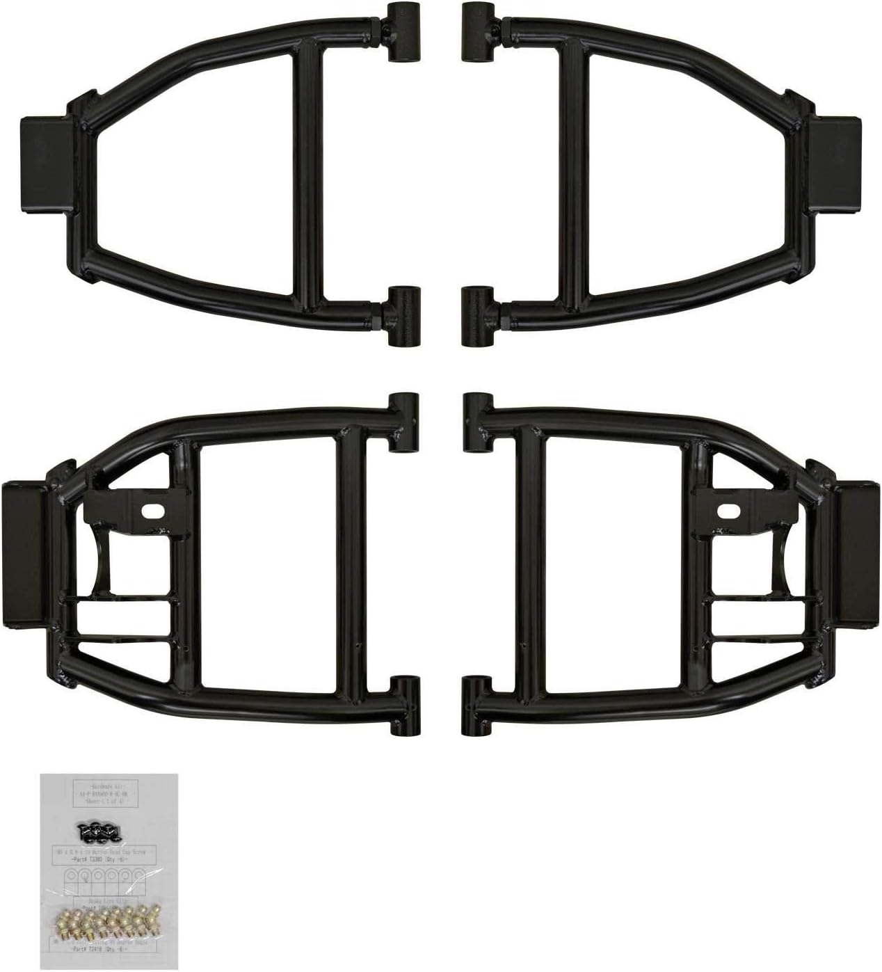 SuperATV High Clearance Rear A Arms / Control Arm for Polaris Ranger Full Size XP 900 / Crew (2013+) - Black