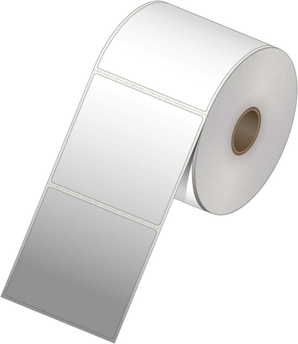 Ecotherm 3x3 Thermal Labels - 525 Paper Stickers Per Roll - 4 Rolls - fits Zebra LP2844, GC420, GK420, GX430, ZD220, ZD420, ZD500, ZD620, ZP-500, GT800 Direct Thermal Printers Pack of 2