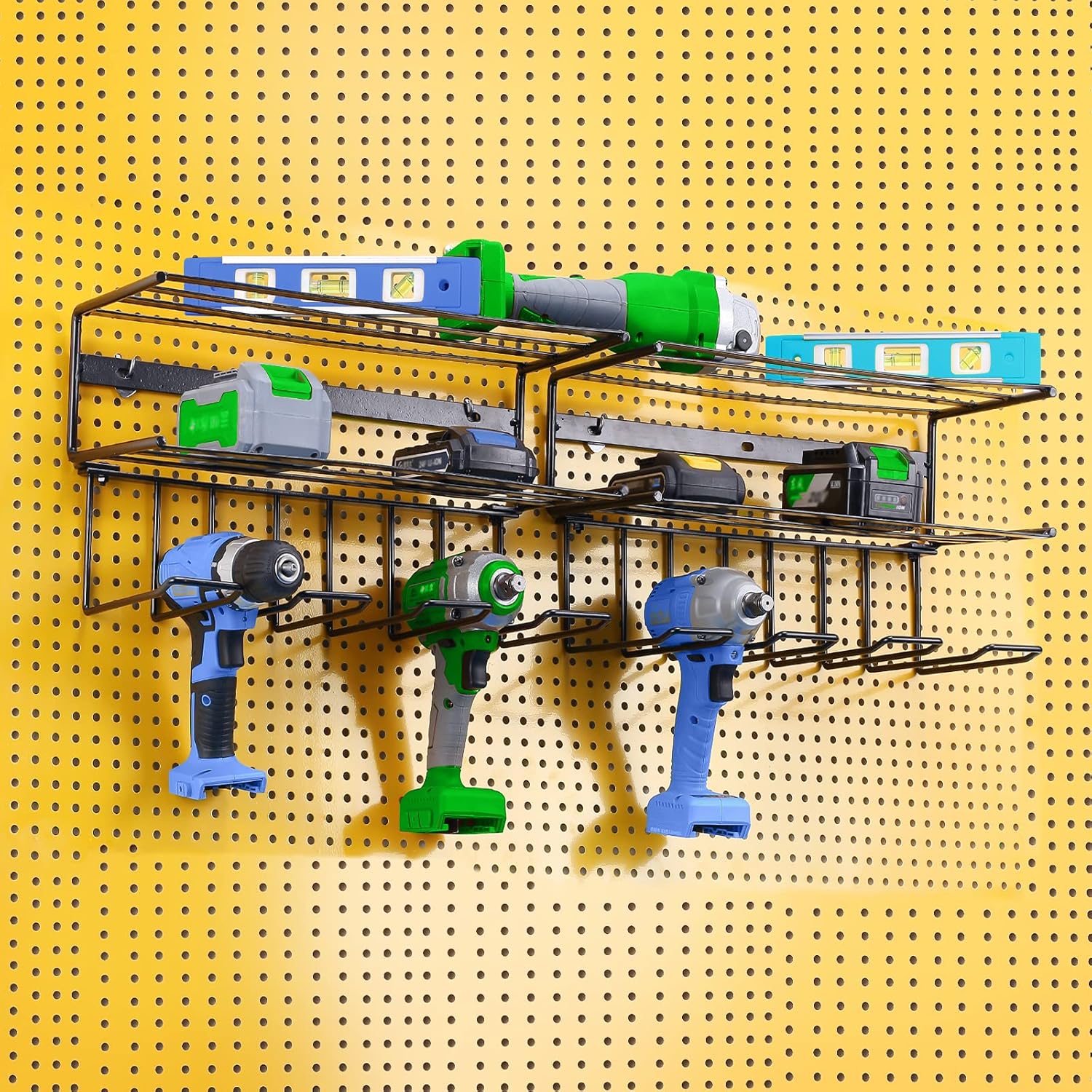 Power Tool Organizer Wall Mount,Tool Organizers And Storage,Tool Storage For Garage Organization,Tools Drill Holder（2Pack） Pack of 2