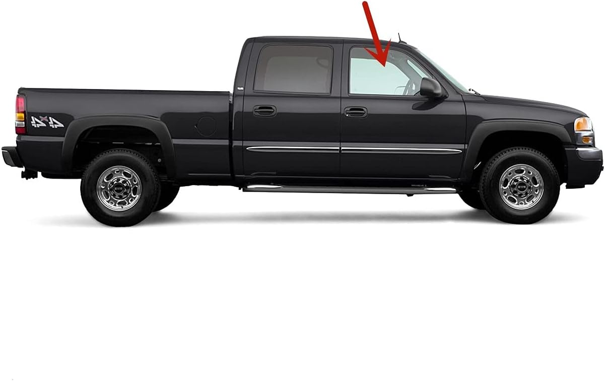 NAGD Passenger Right Side Front Door Window Door Glass Compatible with GMC Sierra/Chevrolet Silverado 1999-2006 Models Pack of 2