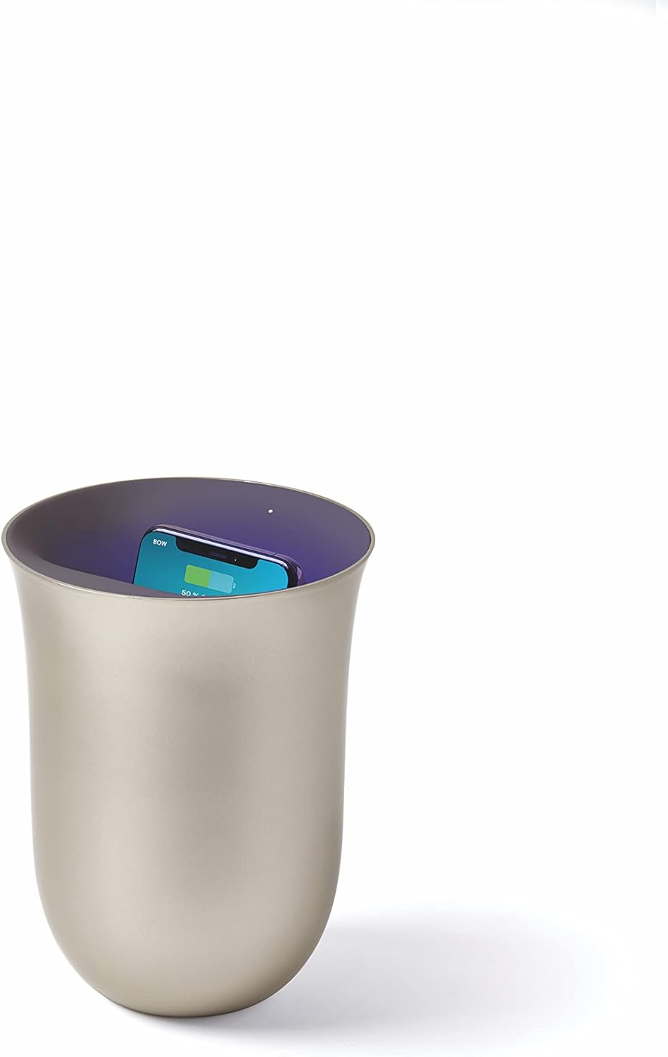 Lexon OBLIO - QI Wireless Charger Station with Built-in UV Sanitizer - Black Pack of 2