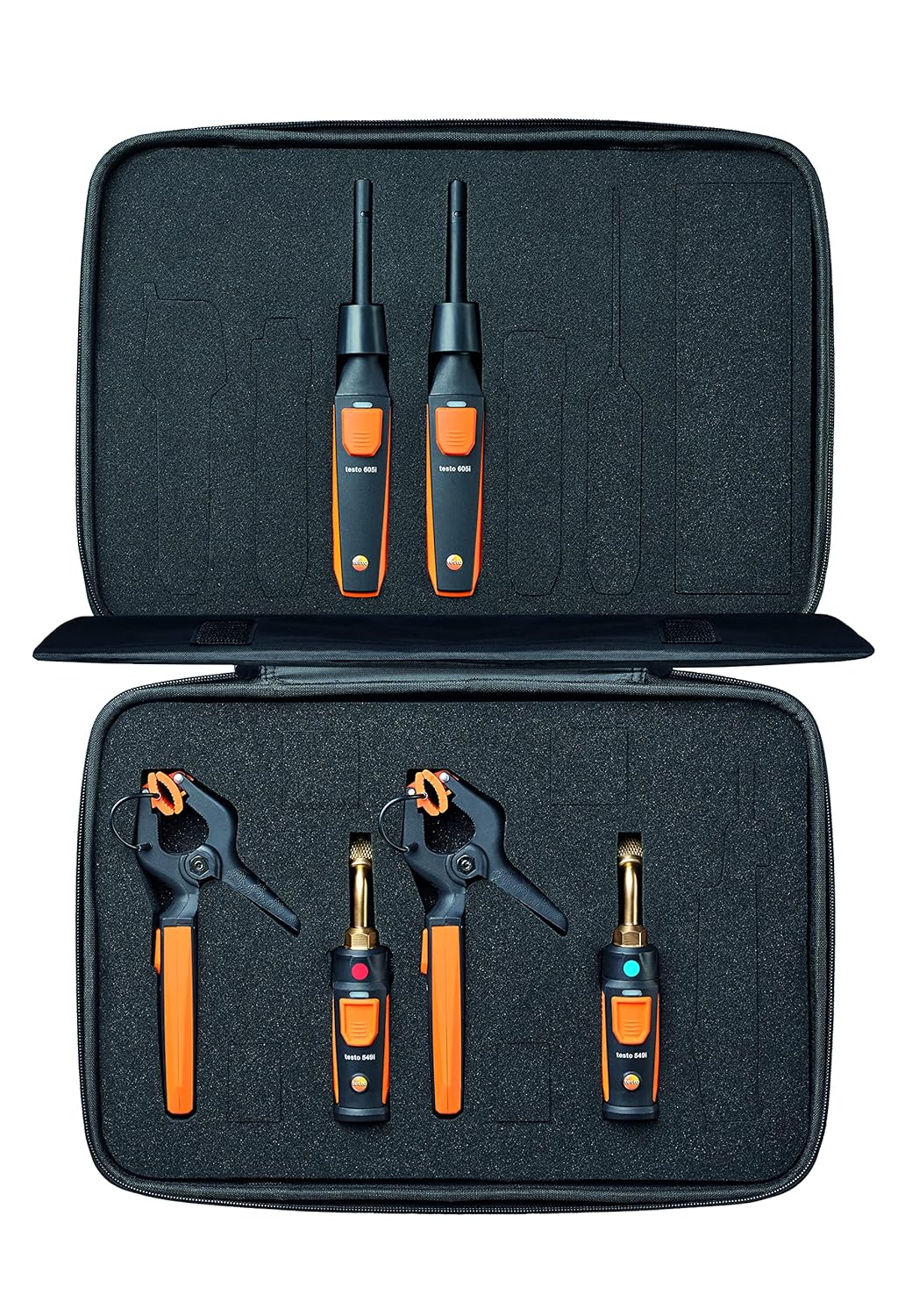 testo Smart Probe Kit I HVAC/R Test and Load Set for air Conditioning, Refrigeration and Heating System I Includes testo 115i, 549i and 605i – with Bluetooth