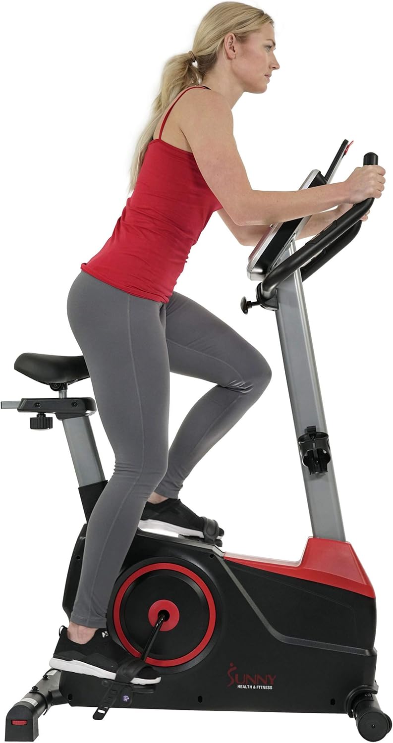 Sunny Health & Fitness Evo-Fit Stationary Upright Bike with 24 Level Electro-Magnetic Resistance - SF-B2969