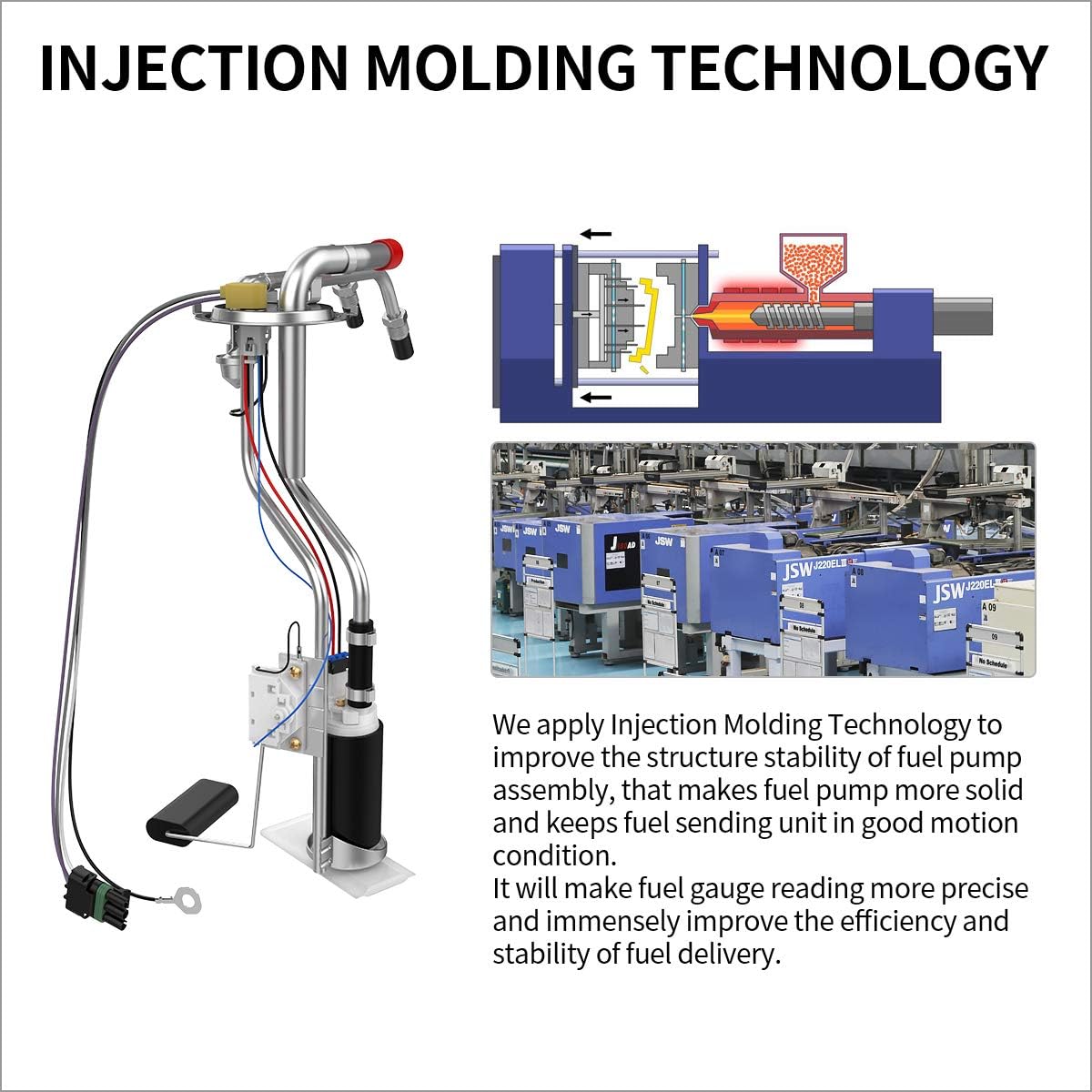 DWVO Fuel Pump Compatible with 1996 1997 Chevy Chevrolet GMC C/K 1500 2500 3500 4.3L 5.0L 5.7L 7.4L Pack of 2