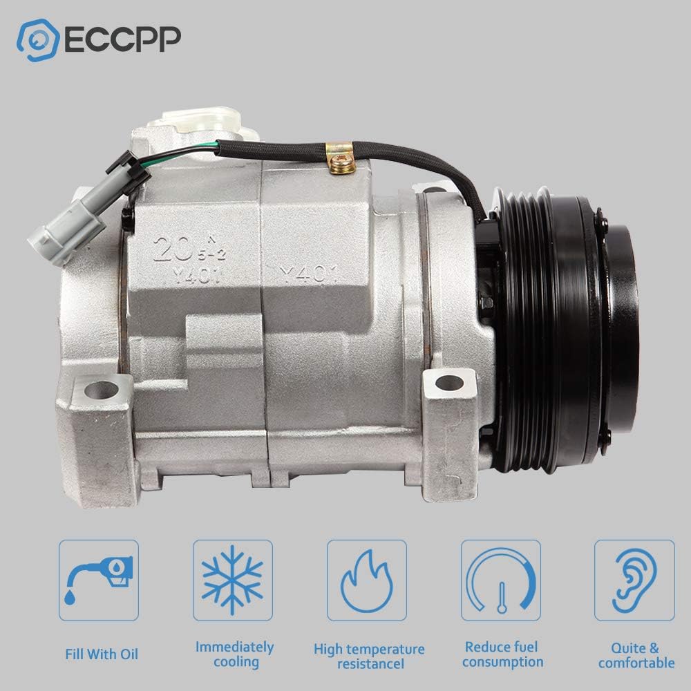 ECCPP AC Compressor Replacement for 2000-2013 for Ch-evrolet Silverado 1500 2500 3500 2005-2014 for C-adillac Escalade 2007-2013 for Ch-evrolet Avalanche CO 29002C