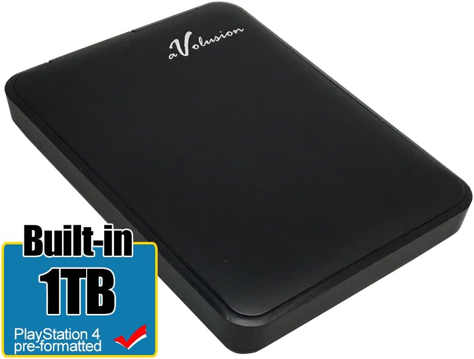 Avolusion 1TB USB 3.0 Portable External PS4 Hard Drive (PS4 Pre-Formatted) HD250U3-Z1 - w/2 Year Warranty Pack of 2